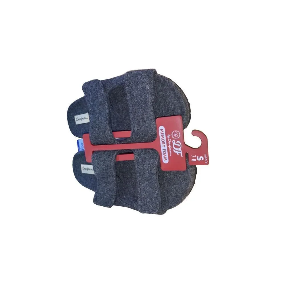 Dearfoams Men's Maddox Wool Blend Strap Slides Size Small (7-8) NWT